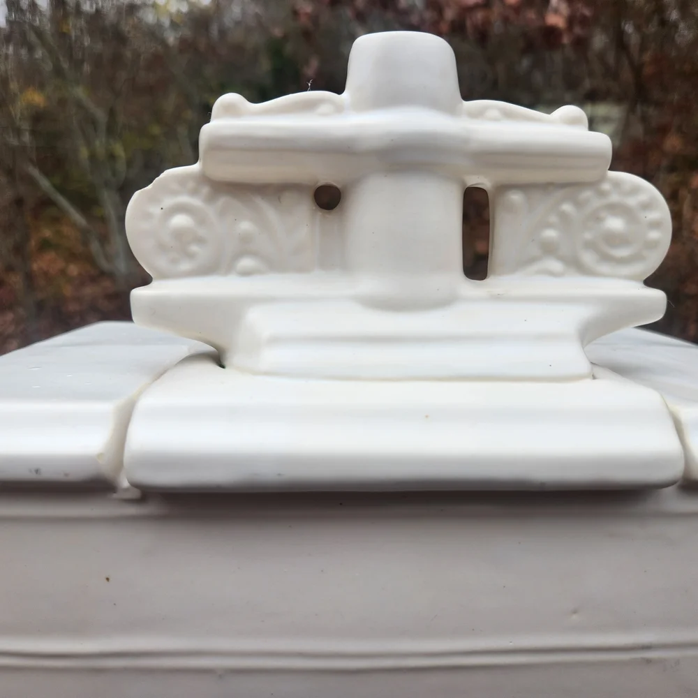 Vintage Mccoy Bisque White Stove Cookie Jar Circa 1962 HEAVY!